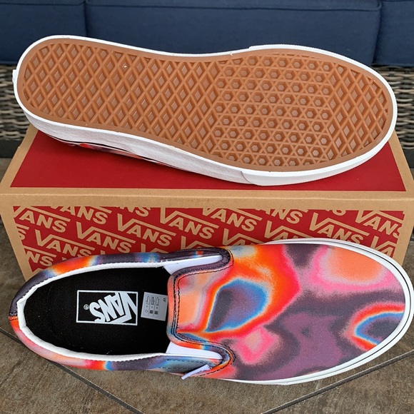 VANS CLASSIC SLIP ON DARK AURA MULTI/TRUE WHITE WM - Picture 7 of 16